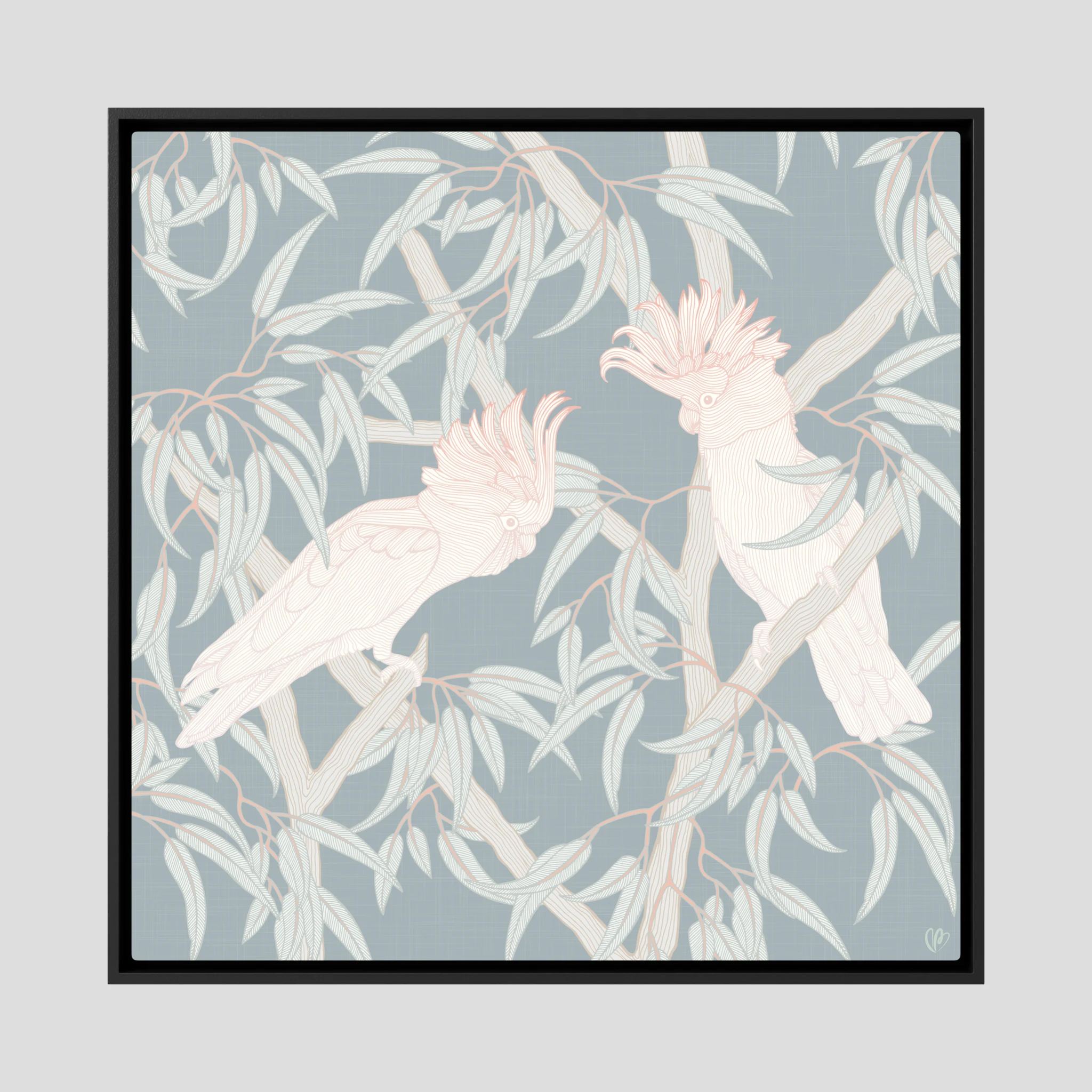 In the Trees - Sparkling – Framed Canvas Art, Black frame